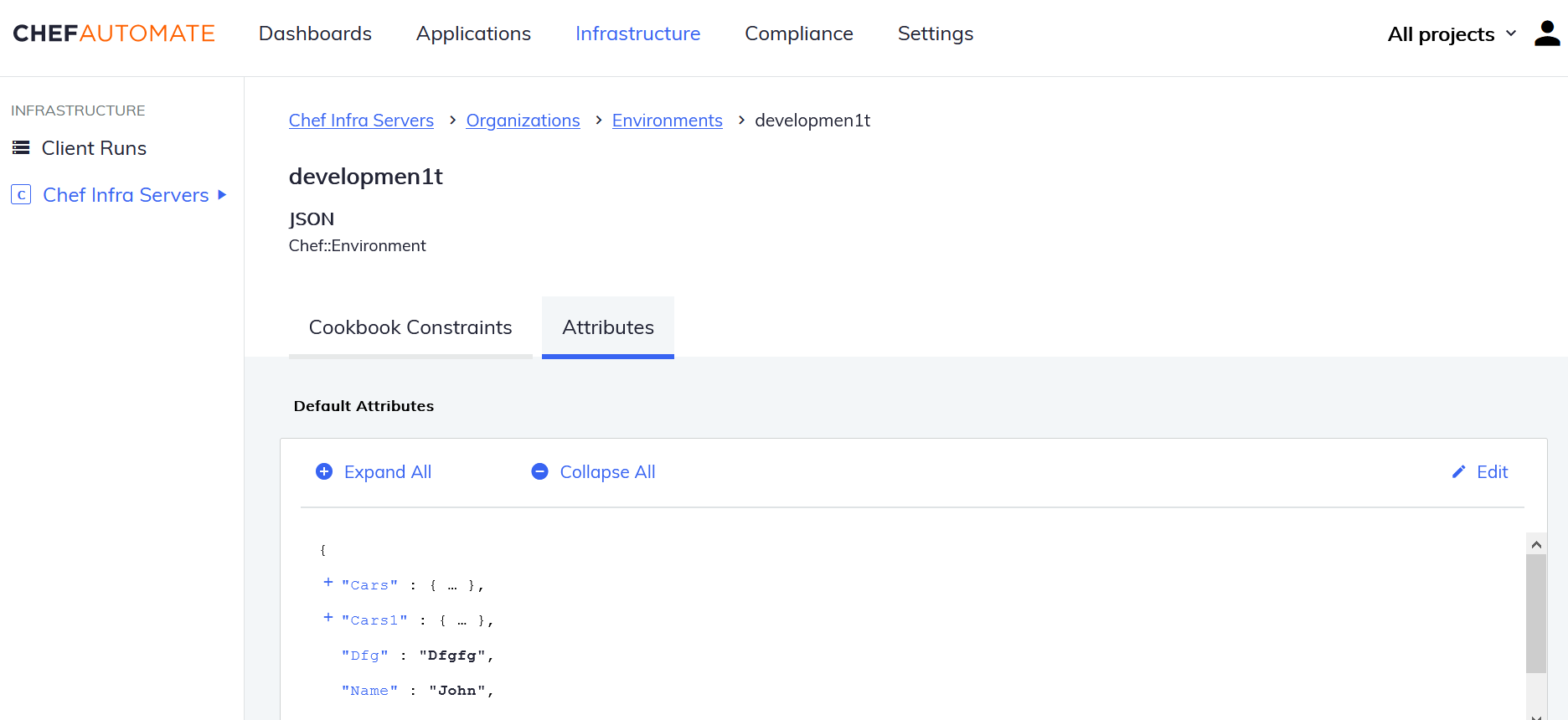 Attributes In Environment